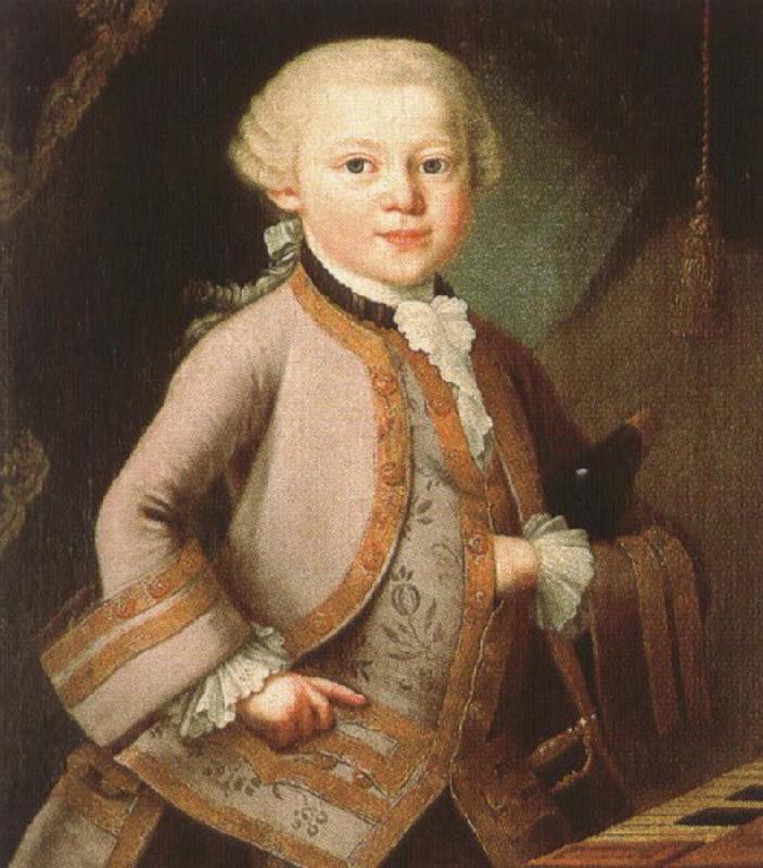antonin dvorak mozart at the age of six in court dress, painted p a lorenzoni France oil painting art
